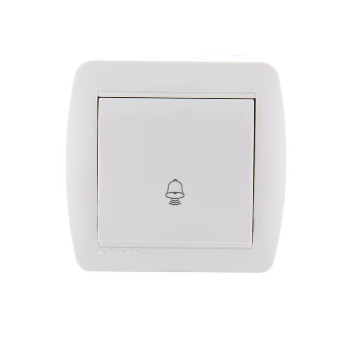 Кнопка звонка Lezard Demet белый 711-0200-103