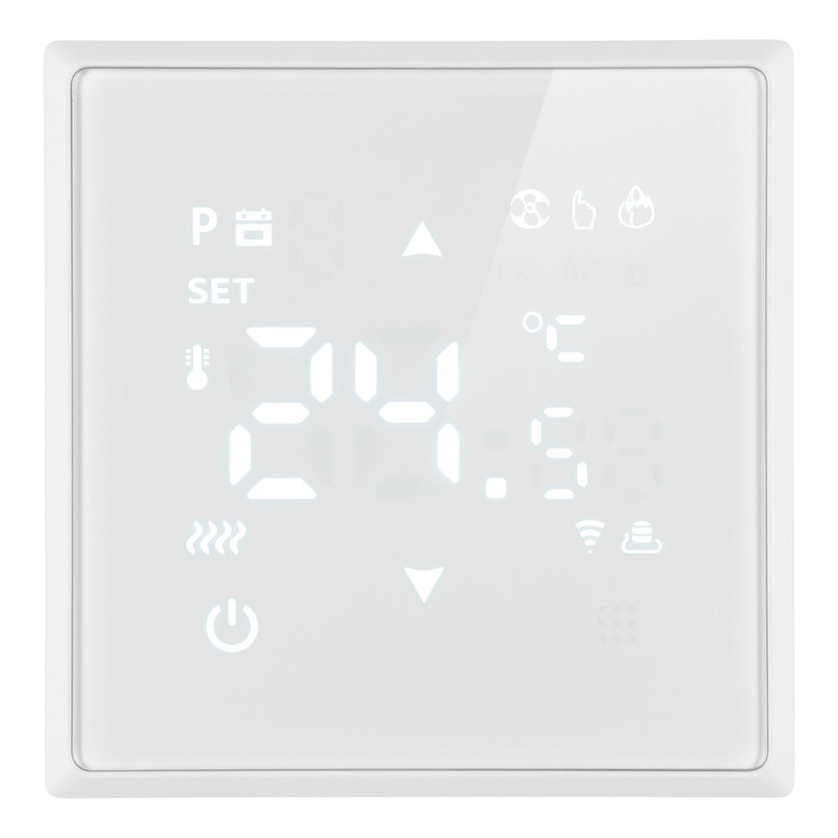 Терморегулятор Wi-Fi (механизм), Stekker, 250В, 3500Вт Эмили, RSW00-5119-01, белый фарфор, soft touch 50376