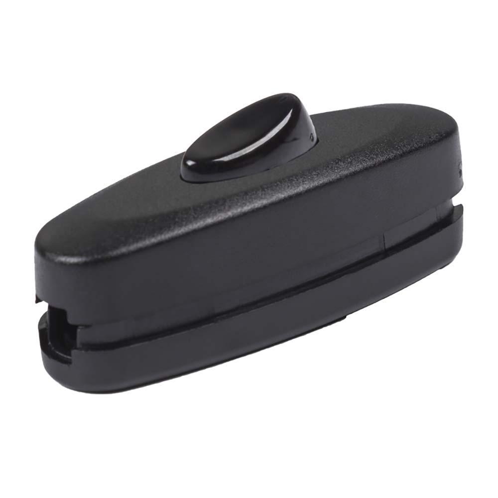 Выключатель-кнопка 250V 2А ON-OFF черный на электропровод (для настольной лампы) REXANT 36-3018