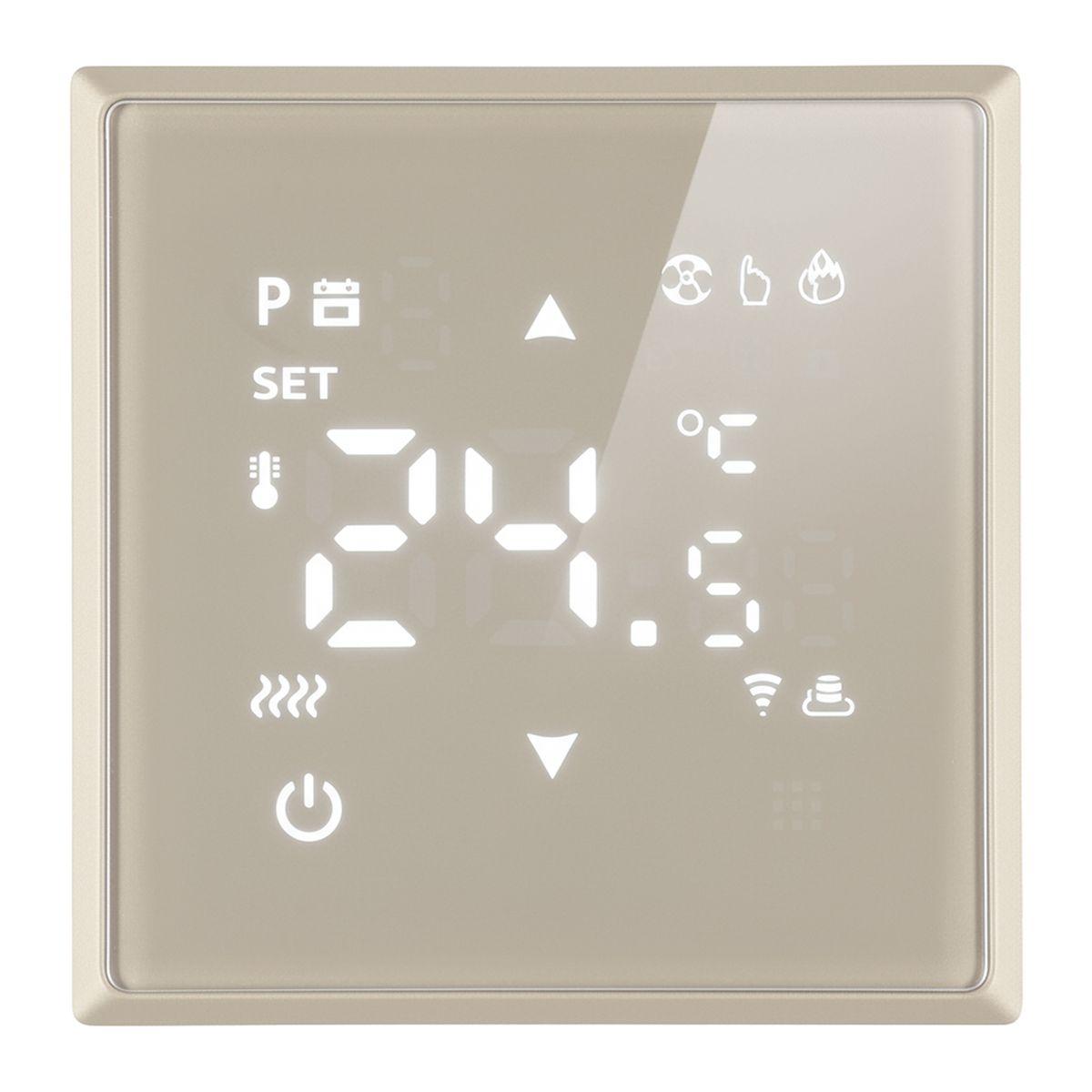 Терморегулятор Wi-Fi (механизм), Stekker, 250В, 3500Вт Эмили, RSW00-5119-08, кашемир, soft touch 50427