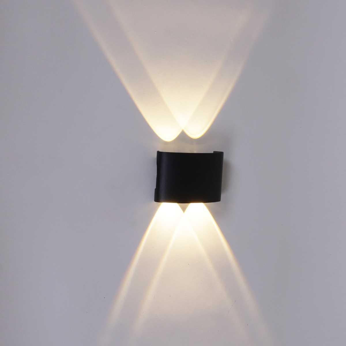 Уличный настенный светодиодный светильник Reluce 86832-9.2-004KT LED4*1W BK