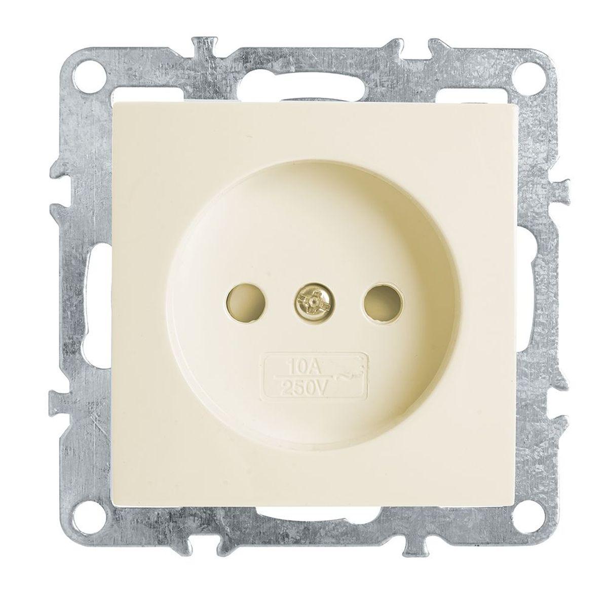 Розетка 1-местная б/з (механизм), Stekker, PST10-9109-02, 250В, 16А с защ. шторкой Эрна, слоновая кость 39327