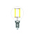 Лампа светодиодная филаментная Volpe E14 4W 3000K прозрачная LED-G45-4W/3000K/E14/CL/SLF UL-00008312