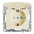 Розетка 1-местная с/з с крышкой (механизм), Stekker, PST16-9112-02, 250В, 16А с защитной шторкой Эрна, слоновая кость 39330