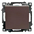 Переключатель перекрестный одноклавишный Stekker Катрин шоколад GLS10-7110-04 49180