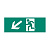 Пиктограмма ФАZA ДСА Направление к эвакуационному выходу налево вниз 5035157