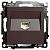 Розетка компьютерная RJ-45 Stekker Катрин шоколад GLS00-7107-04 49023